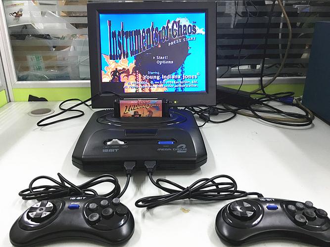 品质原装sega md2世嘉黑卡电视游戏机硬解n制 分区按键兼容烧录卡